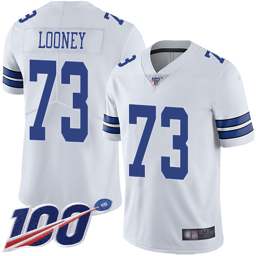 Men Dallas Cowboys Limited White Joe Looney Road 73 100th Season Vapor Untouchable NFL Jersey